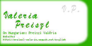 valeria preiszl business card